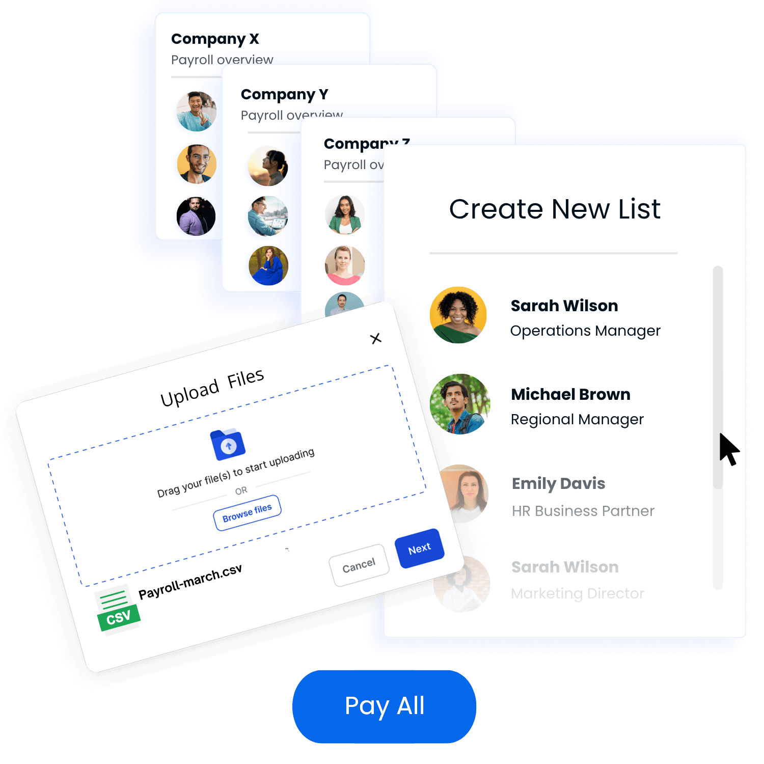 Smart Payments - Batch payouts screen